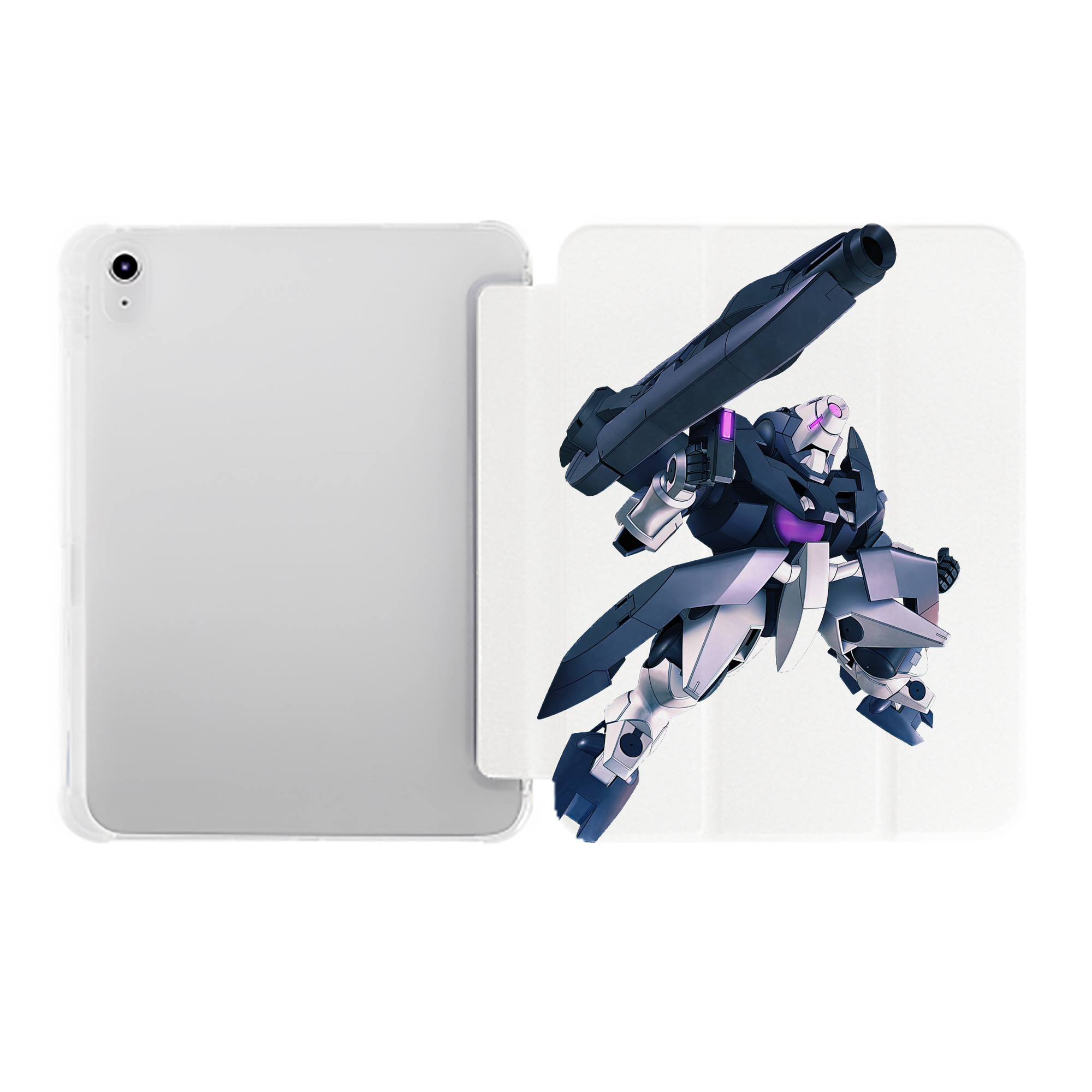 （画像用） 機動戦士ガンダム Mobile Suit Gundam IPad ケース ペン収納付き 三つ折りスタンド PUレザー×シリコン 対応機種9.5/10.5/10.9インチ